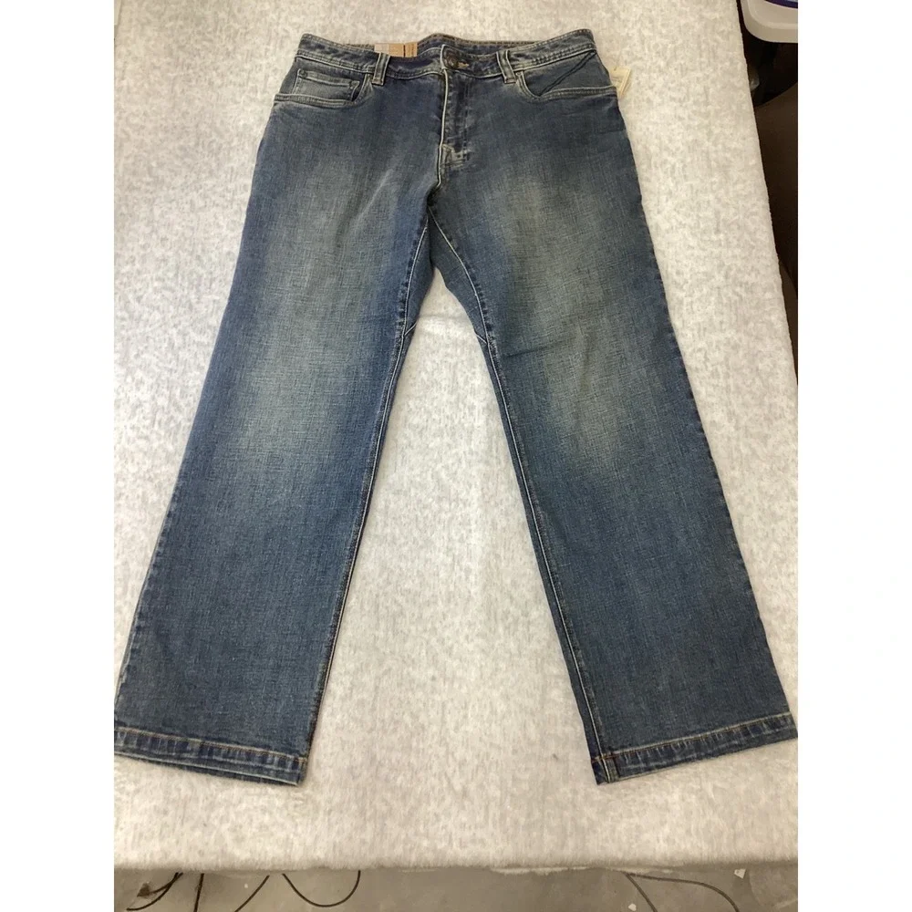 Prana Axiom Jean Mens 33x30 Antique‎ Stone Wash Straight Leg Organic Denim New